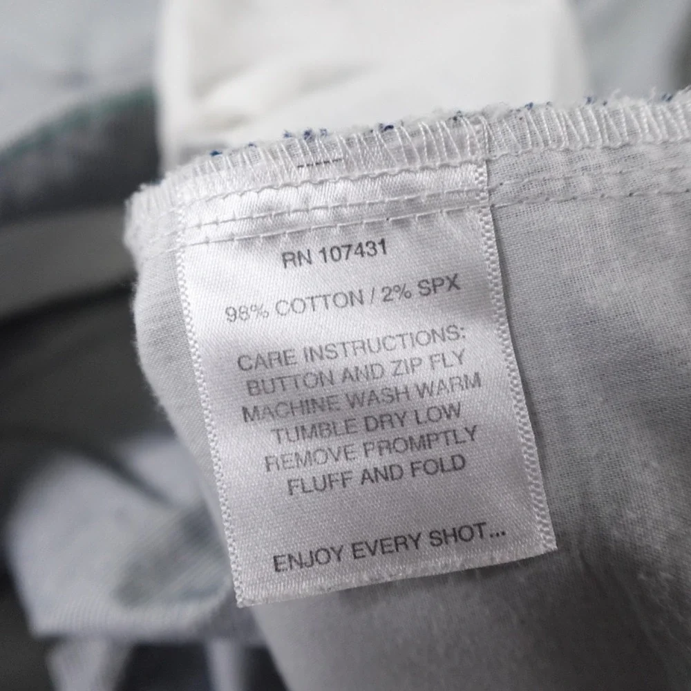 Linksoul Pants Mens 38 Blue‎ White Pinstripe Chinos Cotton Blend Light (40X31)